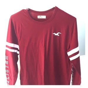 Maroon Hollister long sleeve tee.